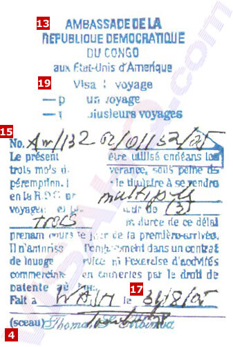 Demokratyczna Republika Konga Wiza